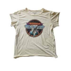 Van Halen Cream Logo Graphic 1979 World Tour Women's Tee - Size L